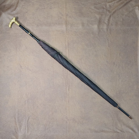 英國古董女式雨傘鍍金手拿包手柄 91 厘米